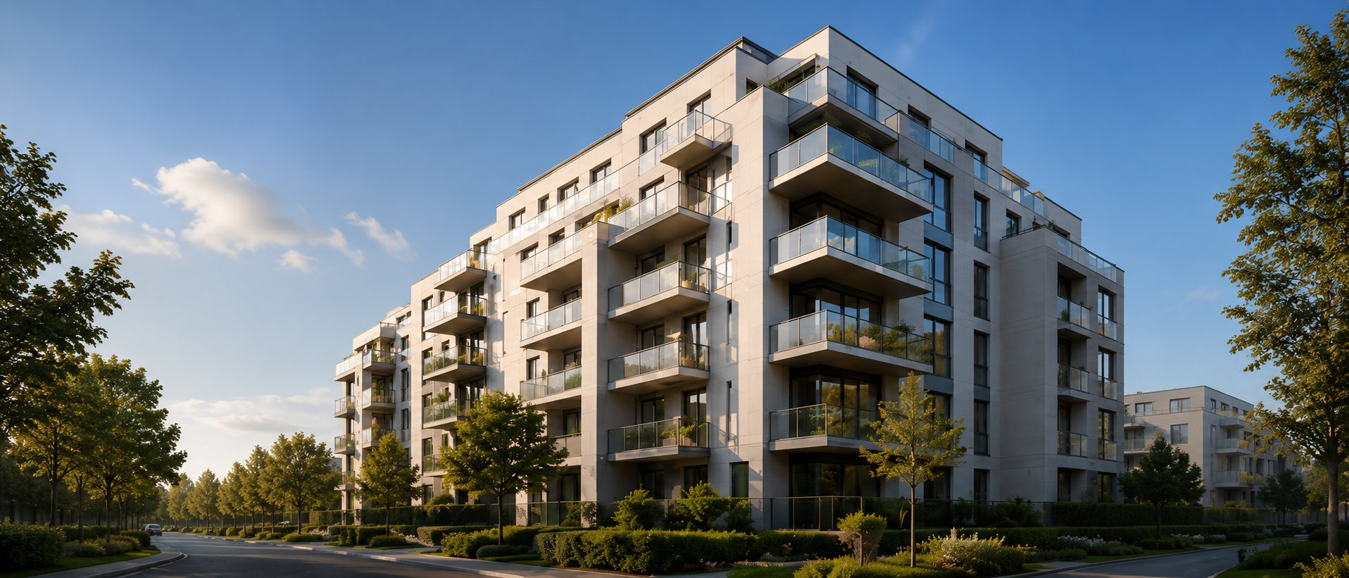 Moderne Architektur im sonnigen Stadtbild Immobilienbestand im Blick: Fünf Steuerungsgrößen, die Eigentümer kennen sollten