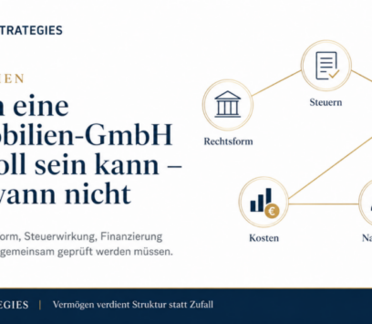 Wann eine Immobilien-GmbH sinnvoll sein kann – und wann nicht